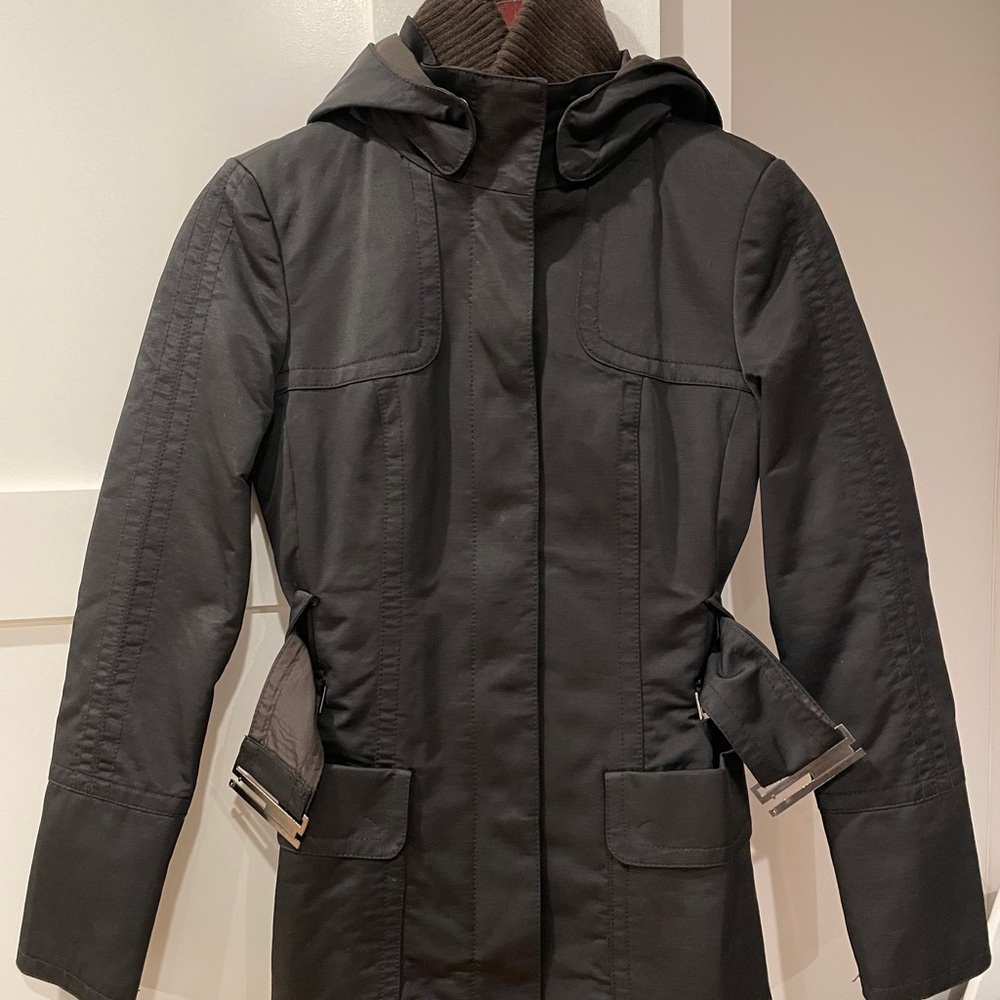 Zara Basic Black Zippered Winter Jacket - Size S - image 3